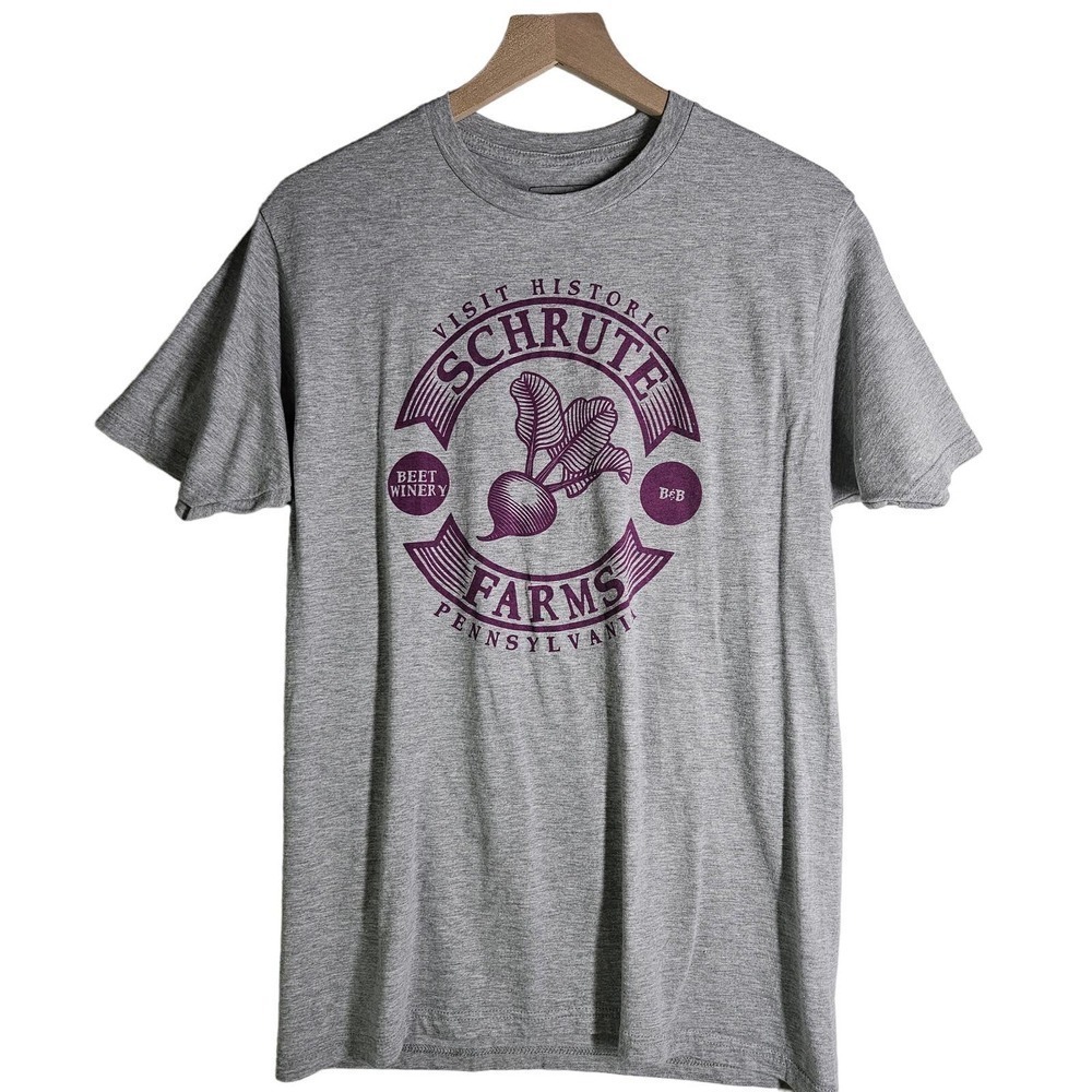 Ripple‎ Junction Schrute Farms Beet Tee M Grey Graphic T-Shirt The Office